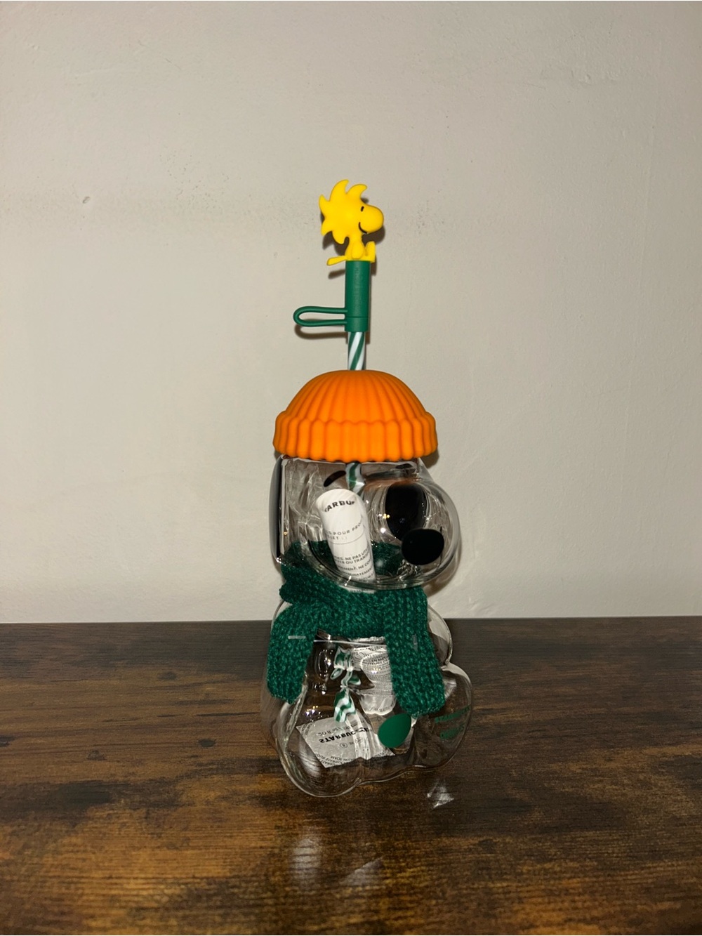 Starbucks x Peanuts Glass Snoopy Cup AUTHENTIC
